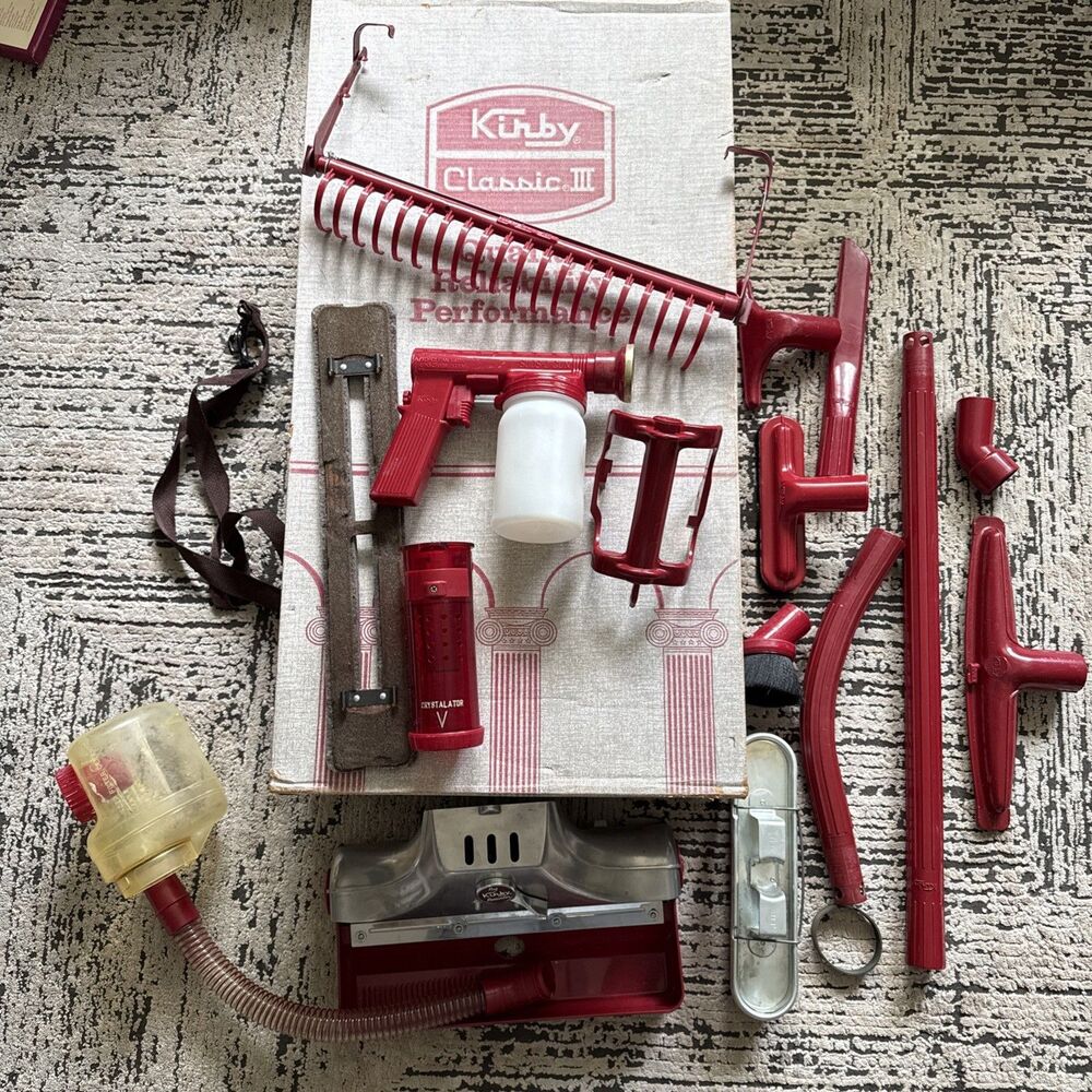 Kirby Classic III Rug Renovator Vacuum Accessories Vintage Red